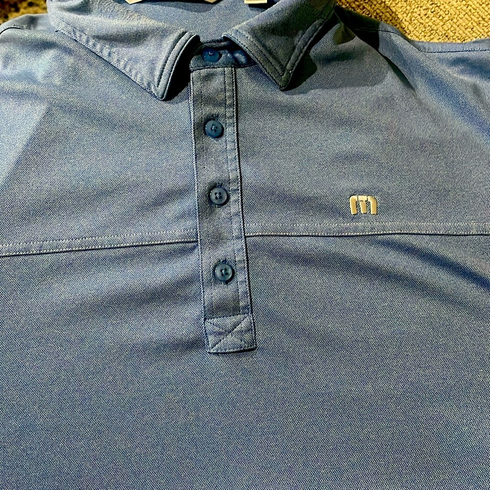 Men’s Travis Matthew Golf polo, Size L, Blue, Philly Cricket Club logo